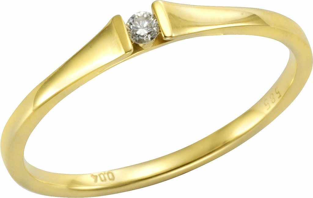 Orolino Ring 585/- Gold gelb 060 (19,1) Brillant weiß 067370095-1
