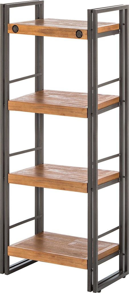home24 Regal - 3 Fächer - Akazie Massiv / Metall Produktbild 
