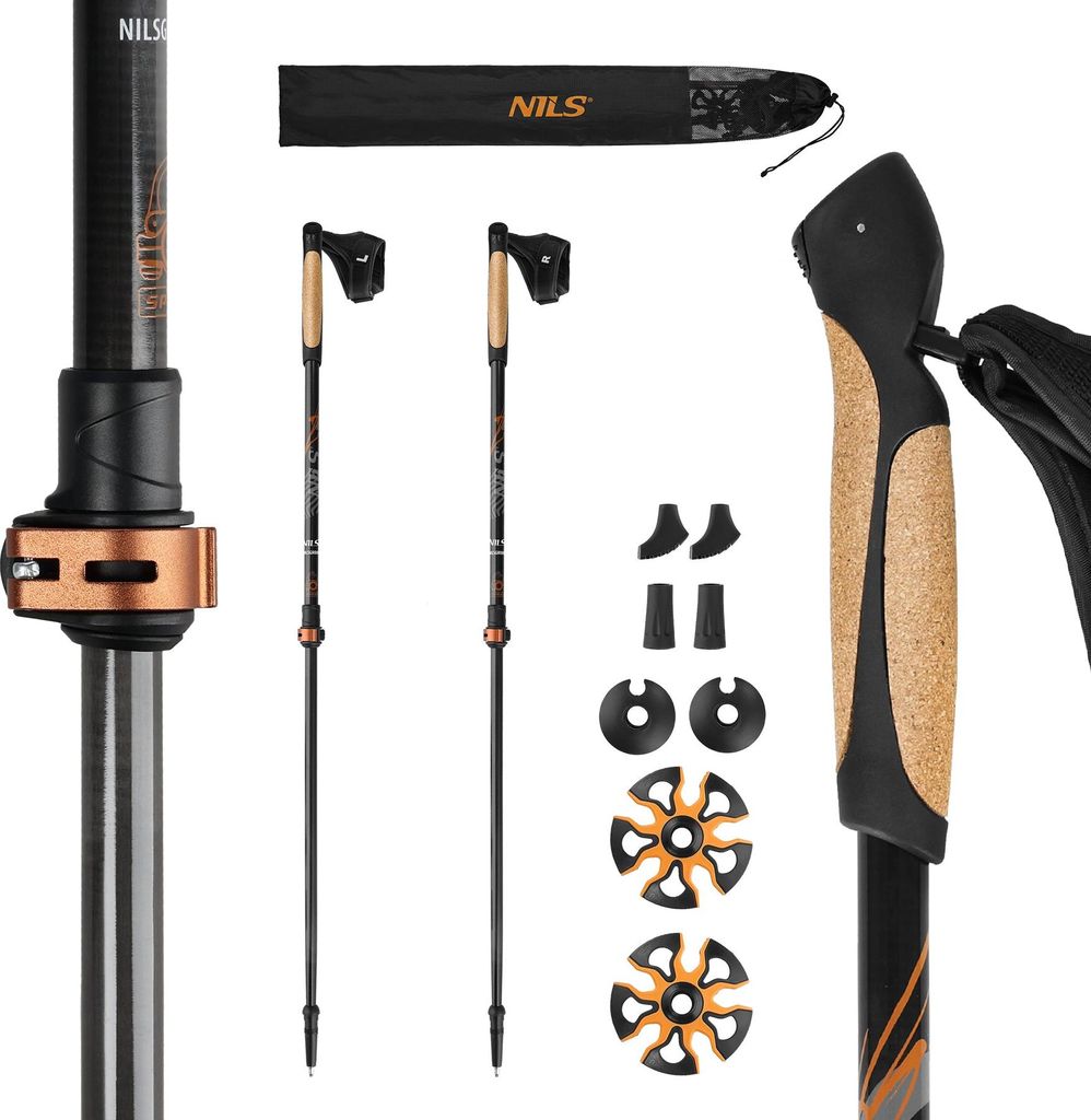 Carbonfaser-Nordic-Walking-Stöcke, Länge verstellbar