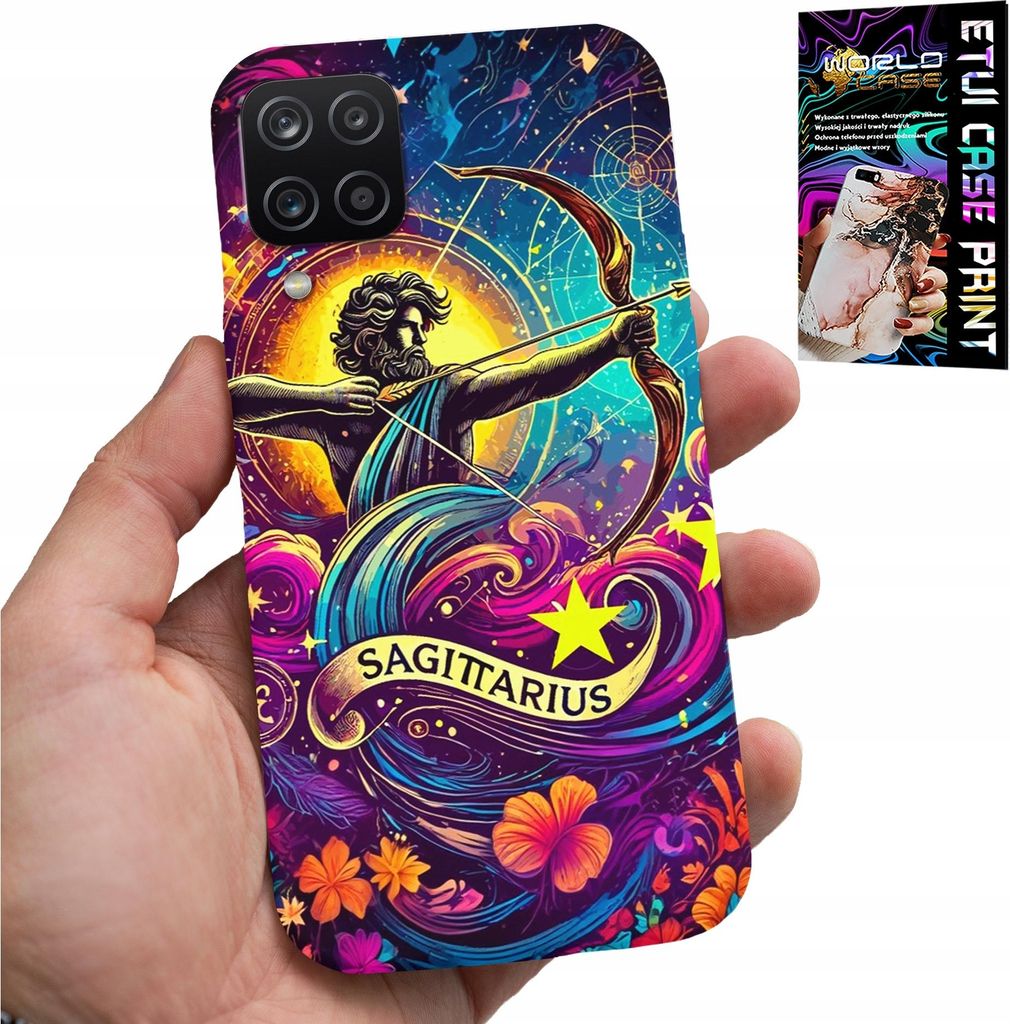 Hülle Für Samsung A12 / M12 - Sternzeichen, Sagittarius Astronomische Rückseite