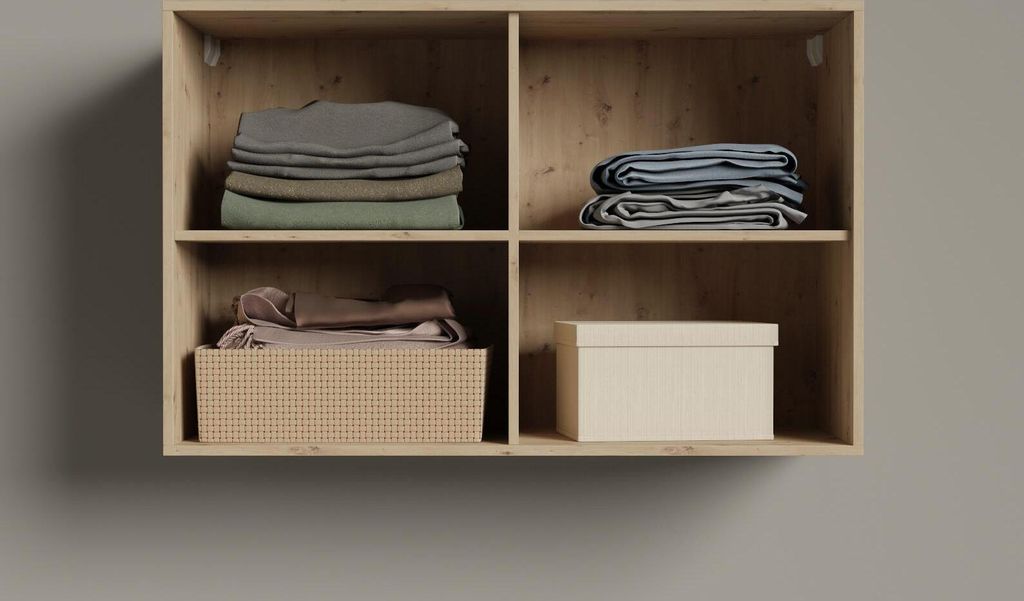 SMARTBett Hängeschrank zu 90 & 120 Schrankbetten Horizontal Standard Wildeiche/Anthrazit