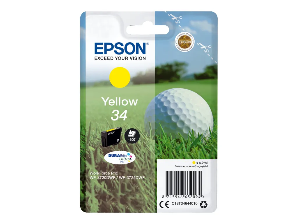 Inchiostro Epson 34 Giallo Originale - Stampe Professionali Senza Macchie