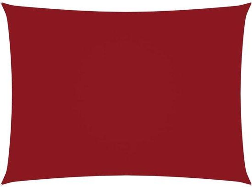 Schaduwdoek Rechthoekig - 2 x 4 m - Rot - Wasserfestes Oxford Tuch - UV-beständig - Sonnenseil mit Seilen