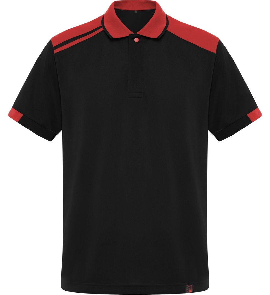 Roly Workwear - "Samurai" Poloshirt für Herren LT5232 (L) (Schwarz/Rot)