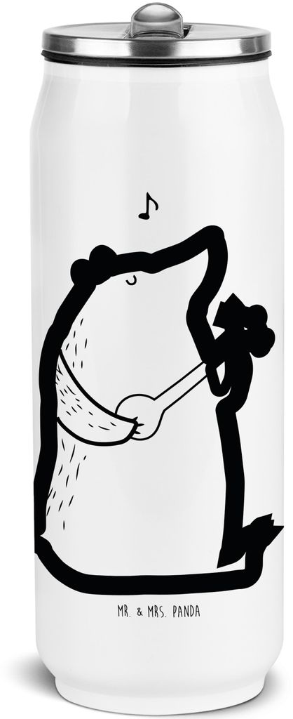 Mr. & Mrs. Panda Wasserflasche Bär Lied - Weiß - Geschenk, Valentinstag, Thermoflasche, Valentine, Spruch, Outdoorflasche, Frau, sport trinkflasc...