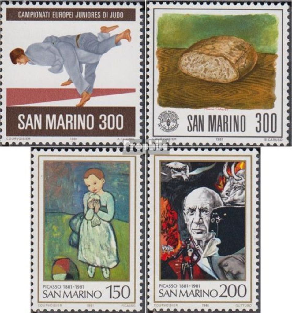 Briefmarken San Marino 1981 Mi 1240,1241,1242-1243 (kompl.Ausg.) postfrisch Judo EM