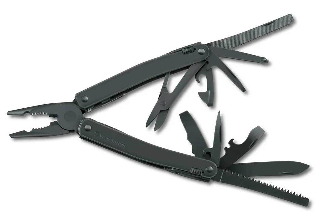 Pince multifonction Swiss Tool Spirit XBS noir mat avec étui de ceinture
