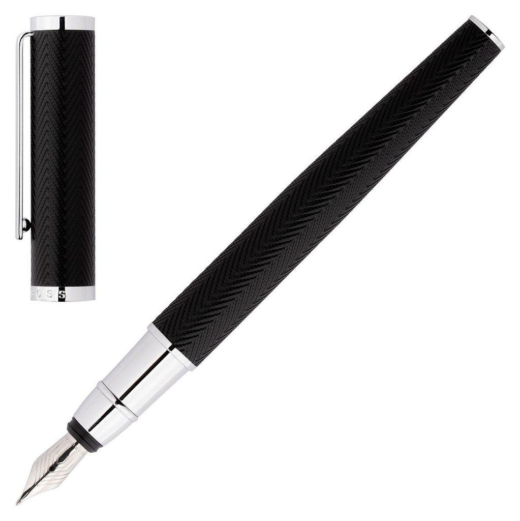HUGO BOSS Füllfederhalter Formation Herringbone Chrome Produktbild 