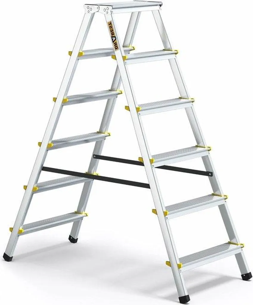 Échelle double en aluminium 2 x 6 marches, charge 150 kg modèle PRO