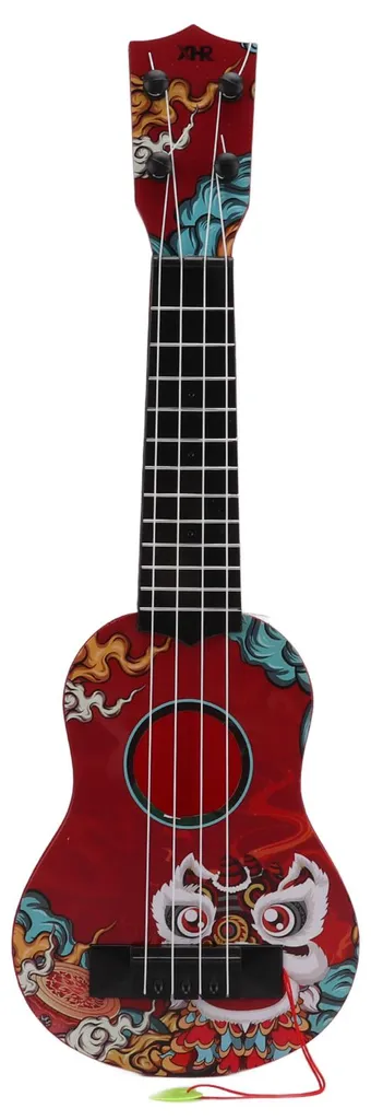 Ukulélé enfant plastique incassable mini guitare sans danger rouge