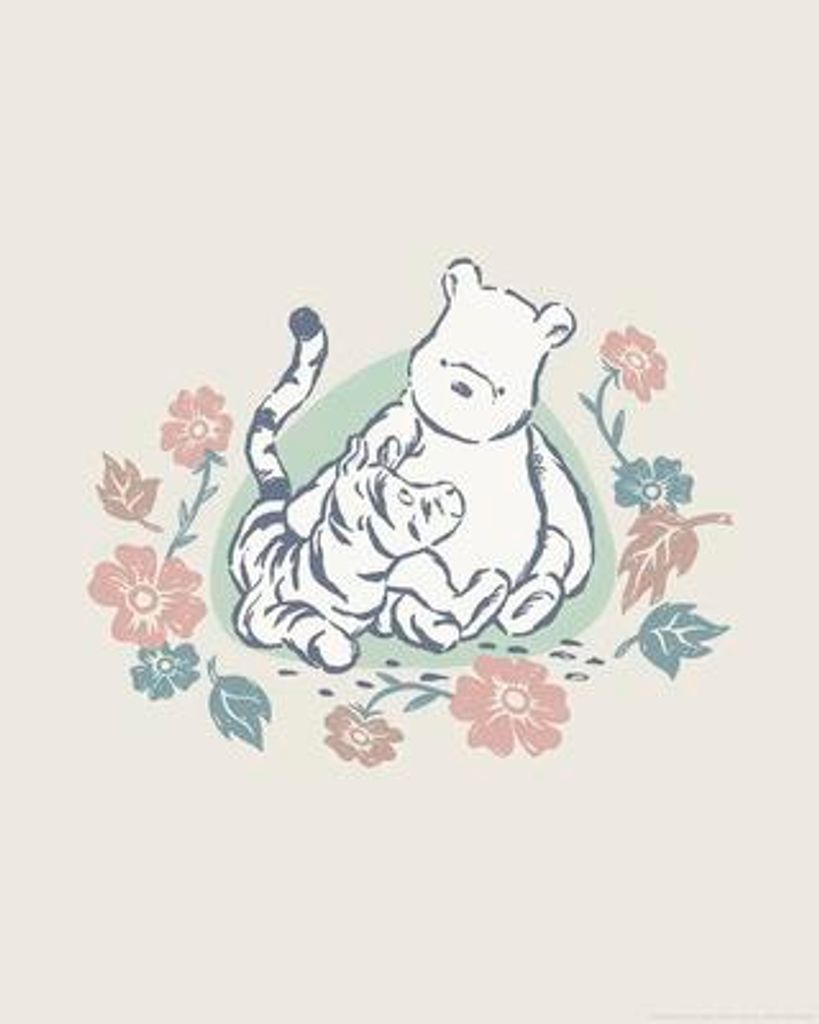 Poster Disney Winnie the Pooh Flowers and Friends 40x50 cm