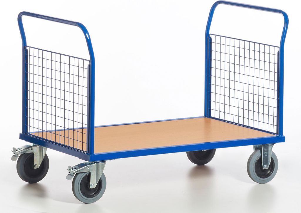 Rollcart Gitter-Doppelstirnwandwagen, Ladefläche:1200x800 mm