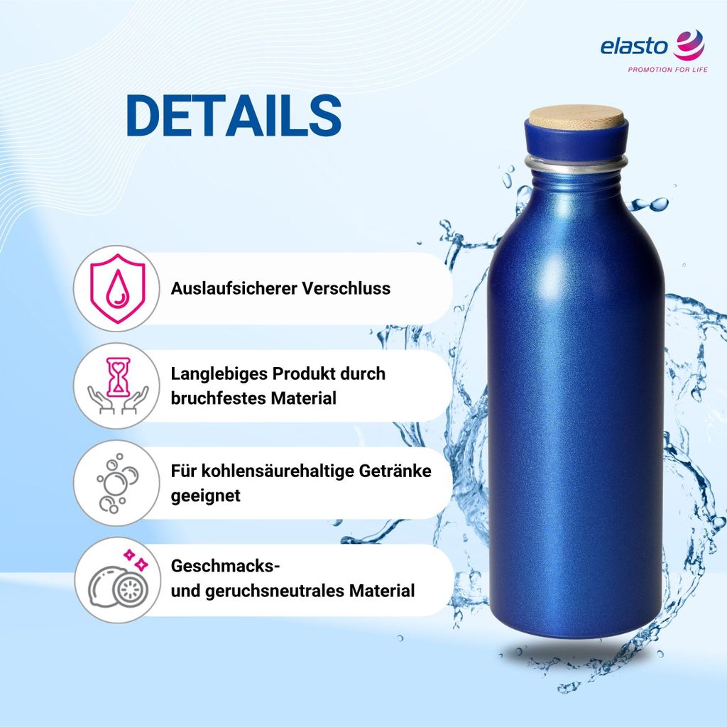 Trinkflasche Kohlensäure geeignet 650 ml