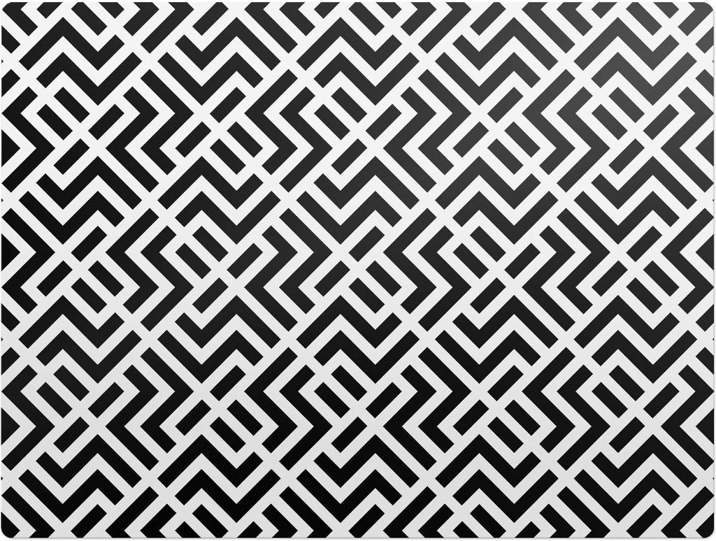Geometrisches Zickzack – Bodenschutzmatte – Stuhlunterlage 120x90 cm – Rutschfest – Hartbodenmatte