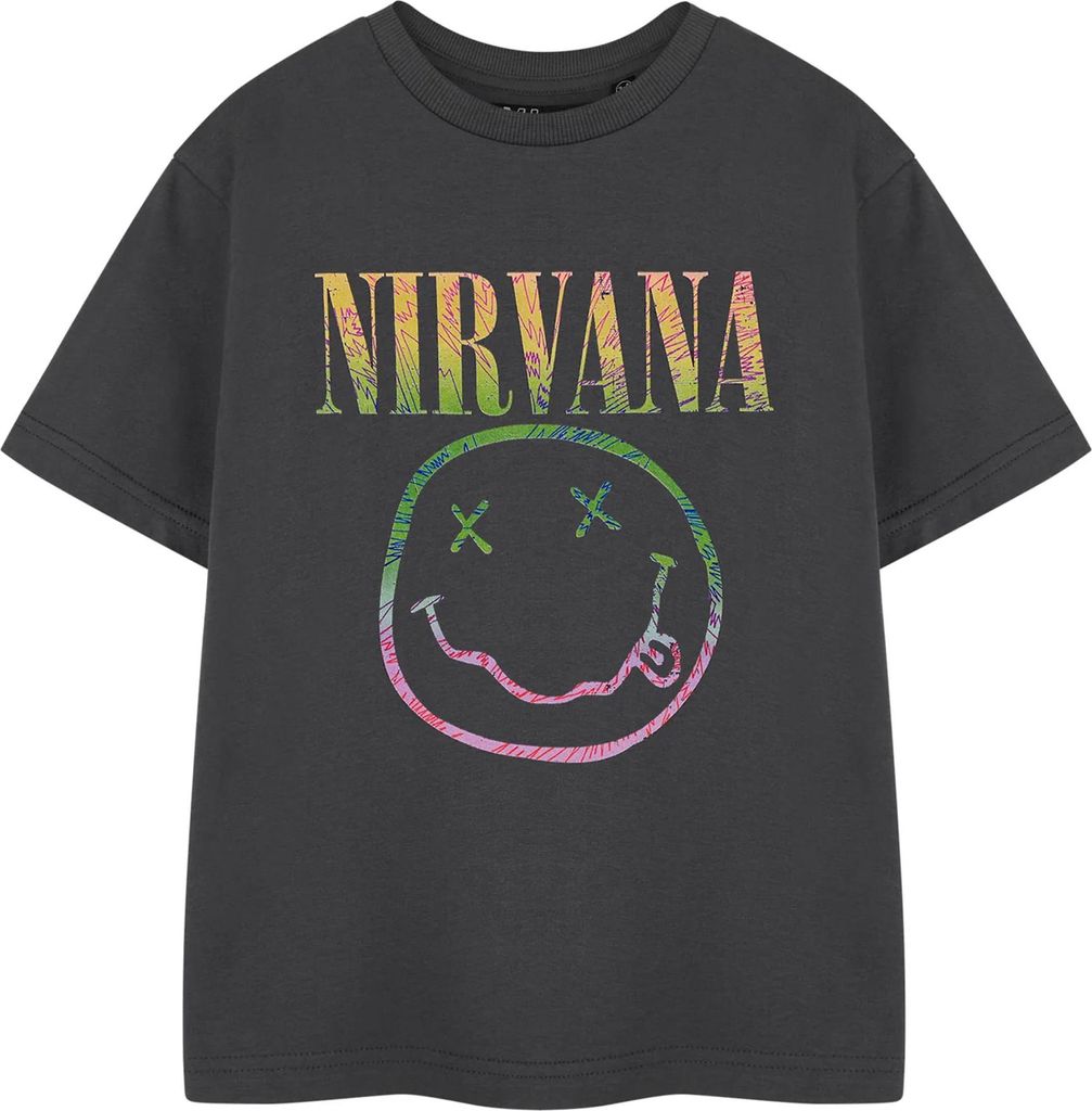 Nirvana - T-Shirt für Kinder, kurzärmlig NS9627 (146-152) (Grau)