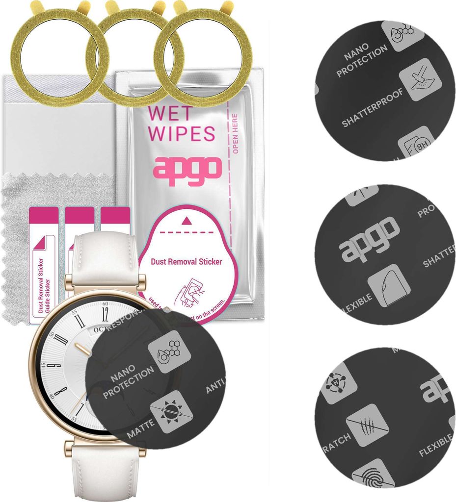 apgo 3 Stück Schutzglas, Matt, kompatibel mit Huawei Watch Produktbild 