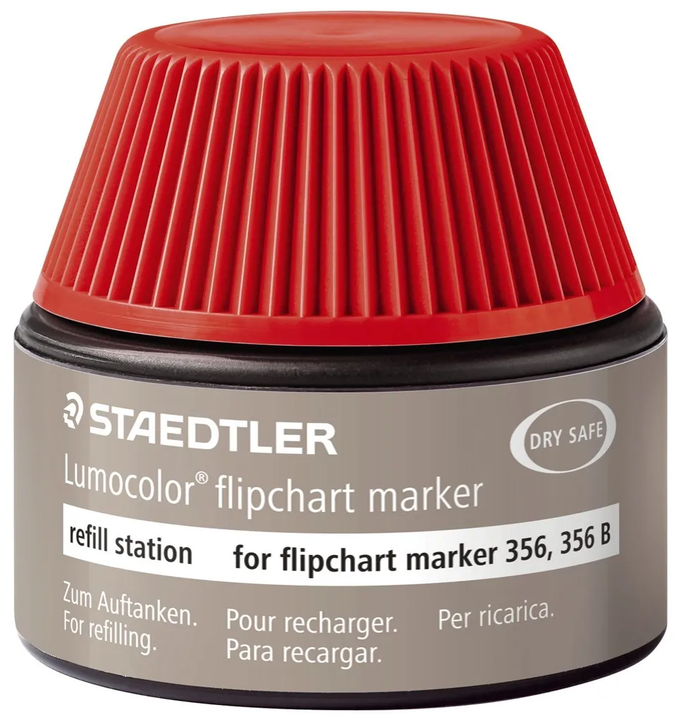 Ricarica Staedtler 488 56-2 Rosso 30ml | Inchiostro per Pennarelli Lumocolor