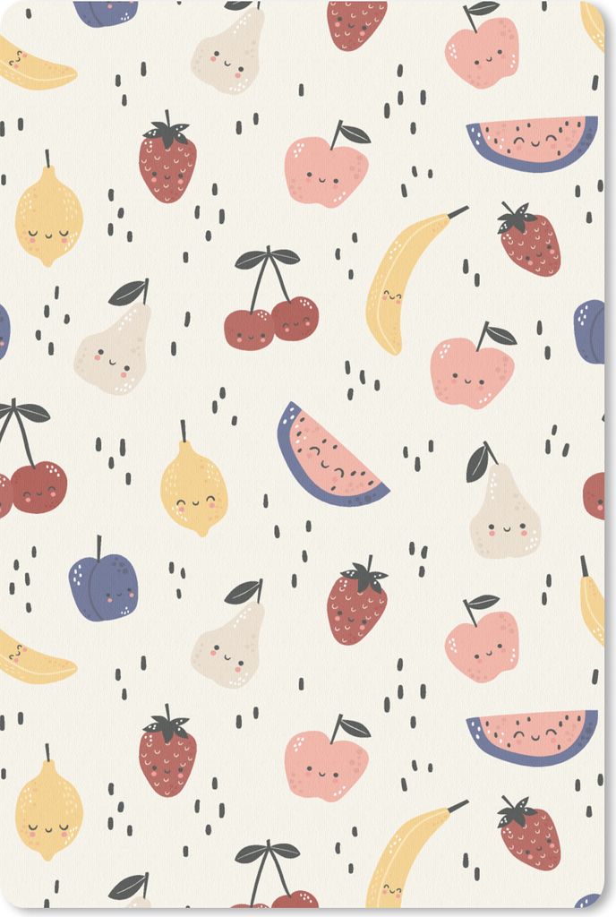 MuchoWow Mauspad Mousepad Design - Obst - Kawaii - Muster 40x60 cm - Mousepads - Maus Mat - Pad - Mausunterlage - Schreibtisch Accesoire