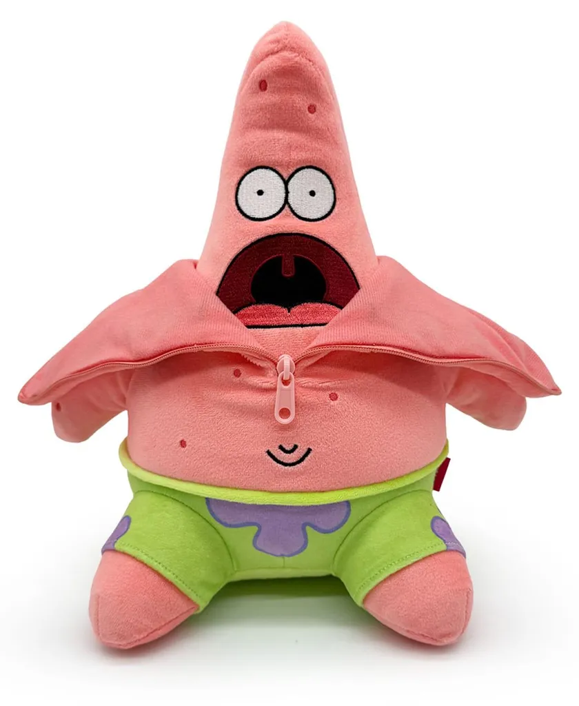 Peluche Bob l'éponge Peeled Patrick 23 cm : Jouet Collection Nickelodeon