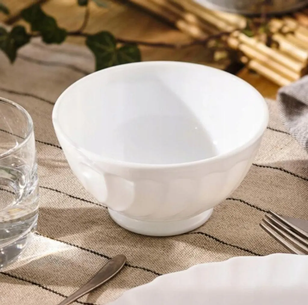 Insalatiera Luminarc Trianon 460ml | Design Smerlato Vetro Opale Bianco - 6