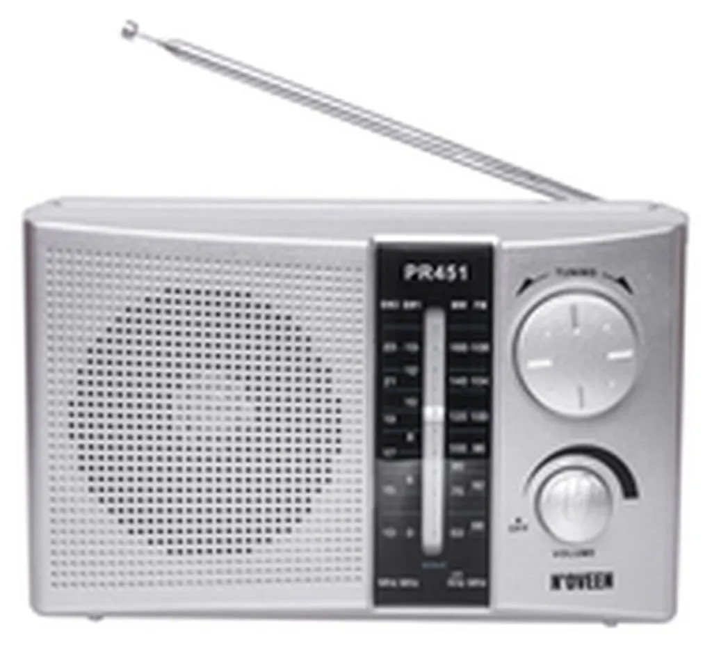 Poste de radio FM portable Noveen PR451 argent pour cuisine et jardin