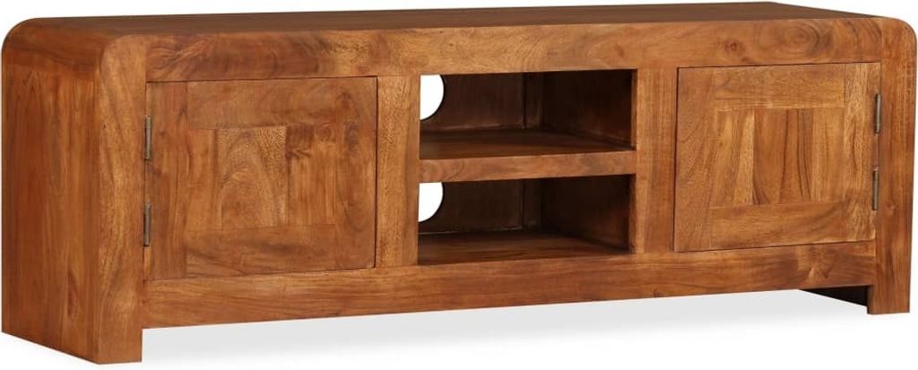 "im Sonderangebot"TV-Schrank Industriestil - CLORIS - Fernsehenschrank - Massivholz mit Honigfarbenem Finish 120x30x40 cm - NeuMöbel9358150