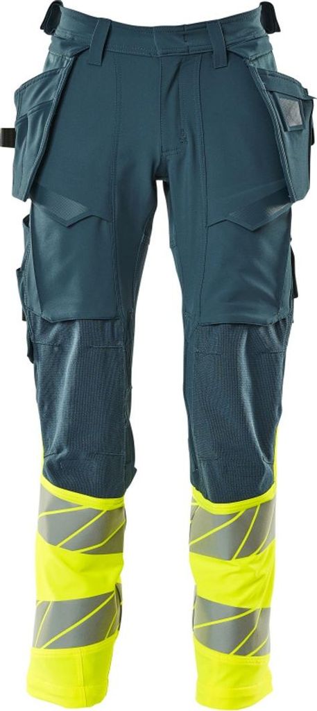 Mascot Hose mit Hängetaschen 19131-711-4417 Gr. 82C68 dunkelpetroleum/hi-vis gelb