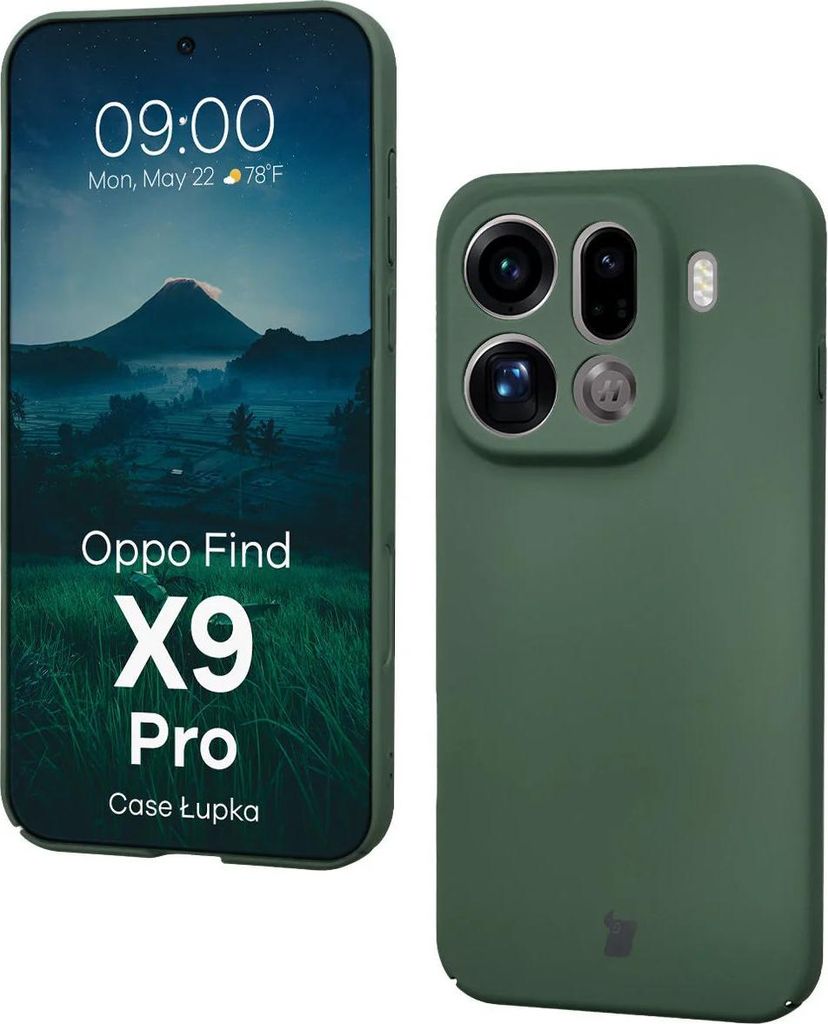 Handyhülle für Oppo Find X9 Pro, Bizon Case Lupka, Grün
