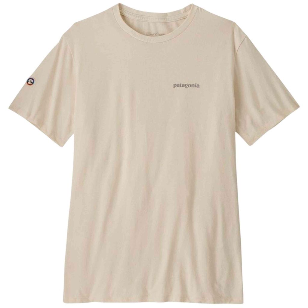 T-Shirt Patagonia Patagonia Fitz Roy Icon Responsibili T-Shirt Brich White für Herren