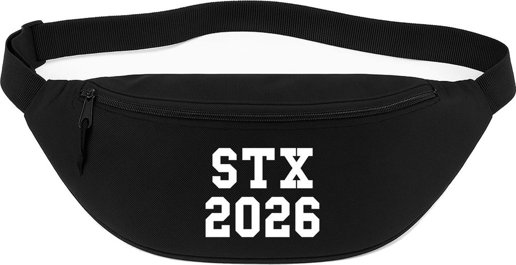 Huuraa Bauchtasche STX 2026 Abschluss Dänemark 2,5 Liter Black Polyester Crossbody Bag Geschenkidee
