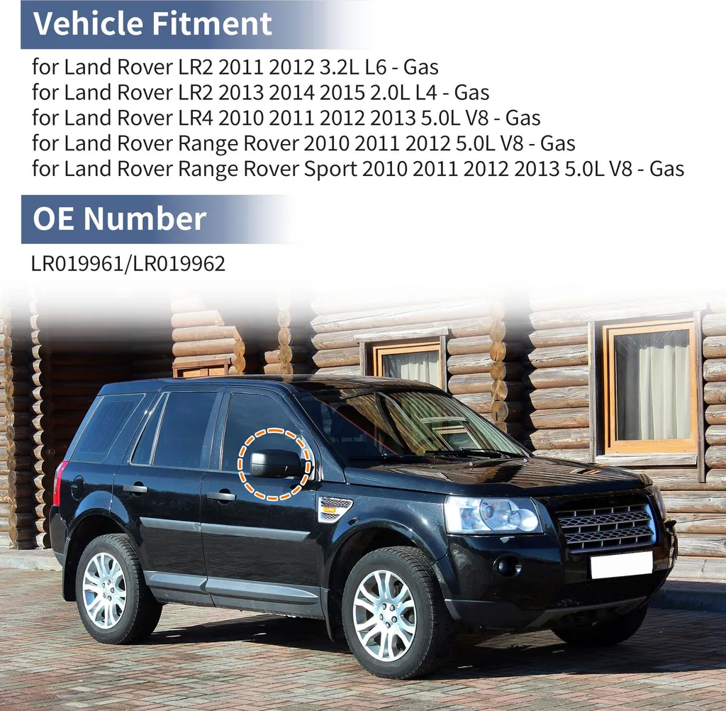 Remplacement Capuchon Rétroviseur pour Land Rover LR2 Gaz sans Klaxon