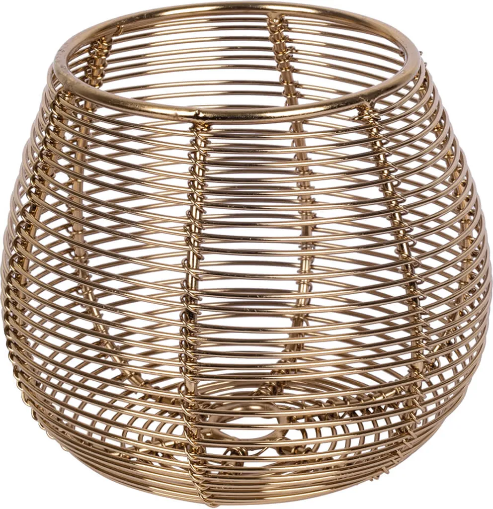 Bougeoir pour 1 bougie chauffe-plat métal doré - Ambiance de Fête Chic
