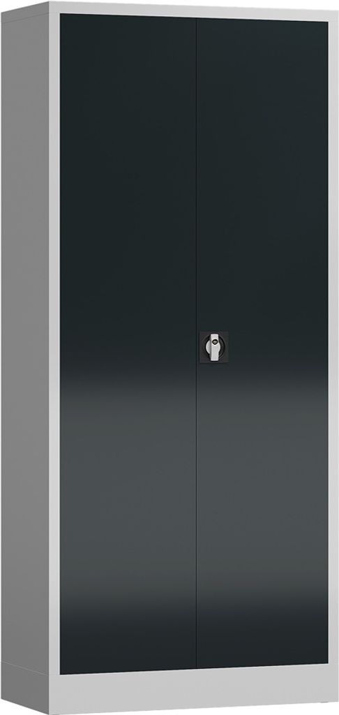 Mehrzweckschrank Spind Spindschrank abschließbar 180x80x38cm lichtgrau/anthrazit