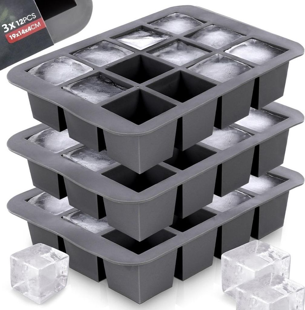 Eiswürfelform Silikon - 3er Set