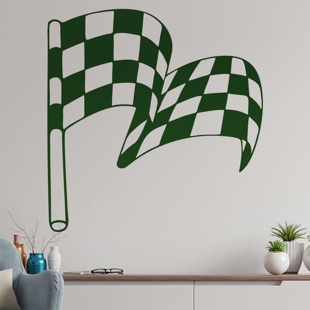 Ziel Fahne wehend Wandtattoo in 6 Größen - Wandaufkleber Wall Sticker - Dekoration, Küche, Wohnzimmer, Schlafzimmer, Badezimmer