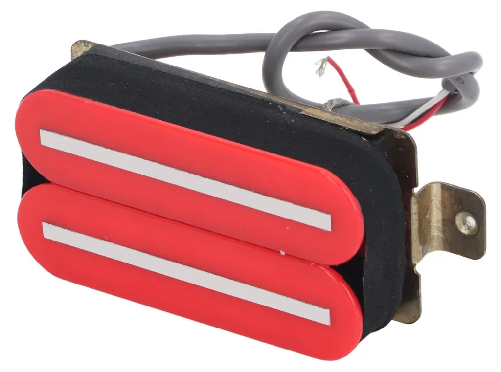 Micro Double Bobinage Hot Rail Format Simple pour Guitare Électrique Rouge