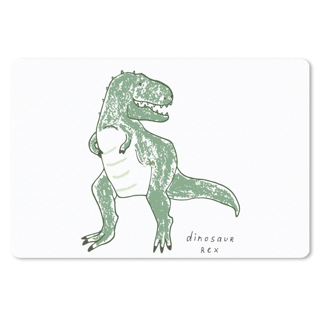 MuchoWow Schreibtischunterlage Kinderzimmer - Dinosaurier - Tyrannosaurus Rex - Junge - Mädchen - Kind 60x40 cm - XXL Mauspad - Großes Mauspad