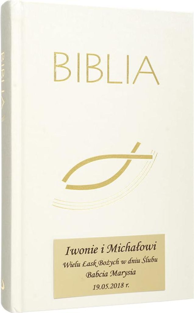 Biblia z rybką - biała z paginatorami TW