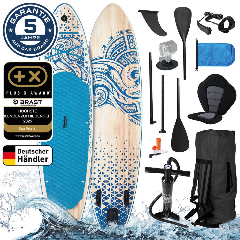 BRAST SUP Board Wood | Aufblasbares Stand up Paddle Set | Produktbild 