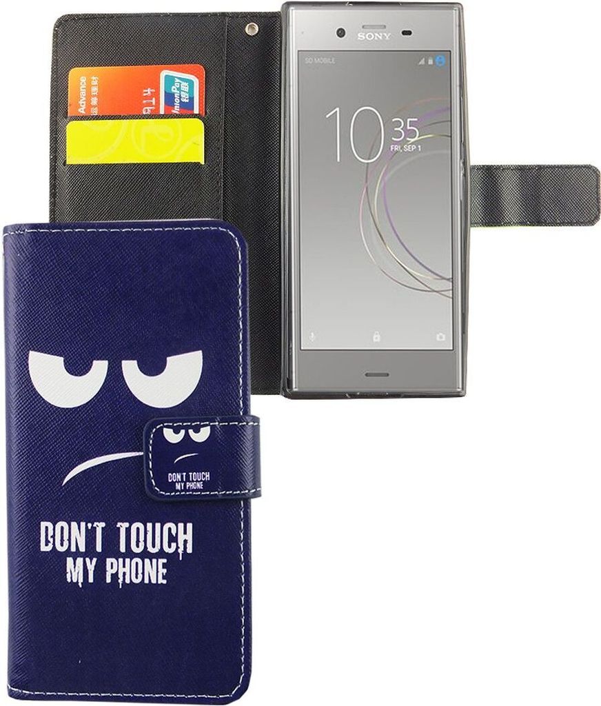 Handyhülle Tasche für Handy Sony Xperia XZ1 Dont Touch my Phone