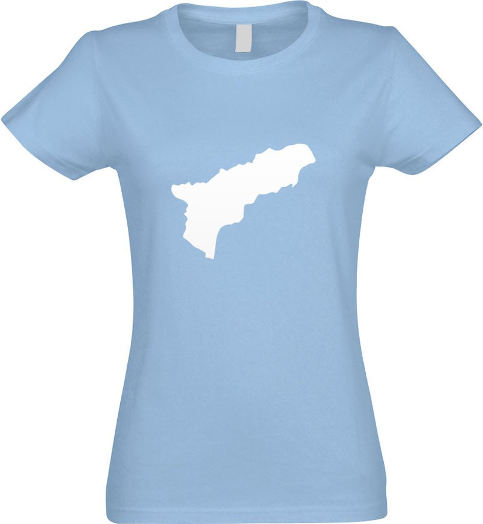 Kiwistar - T-Shirt tailliert - Damen - himmelblau - Abchasien Umriss Kontur - mit Motiv Bedruckt - Funshirt Design - Sport - Freizeit - Damen - S