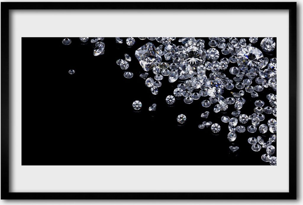 Bild 60x40 MDF-Rahmen Wandkunst Diamanten Kunst