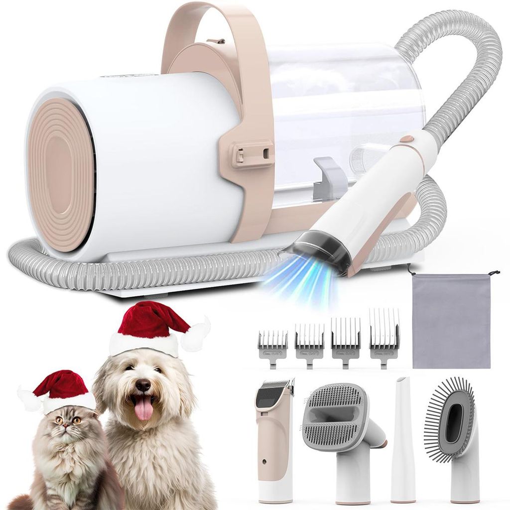 PG50 Haustierpflege Staubsauger 5-in-1 – 11000Pa, 2.5L Behälter, geräuscharm, inkl. Trimmer & Bürsten für Hunde & Katzen