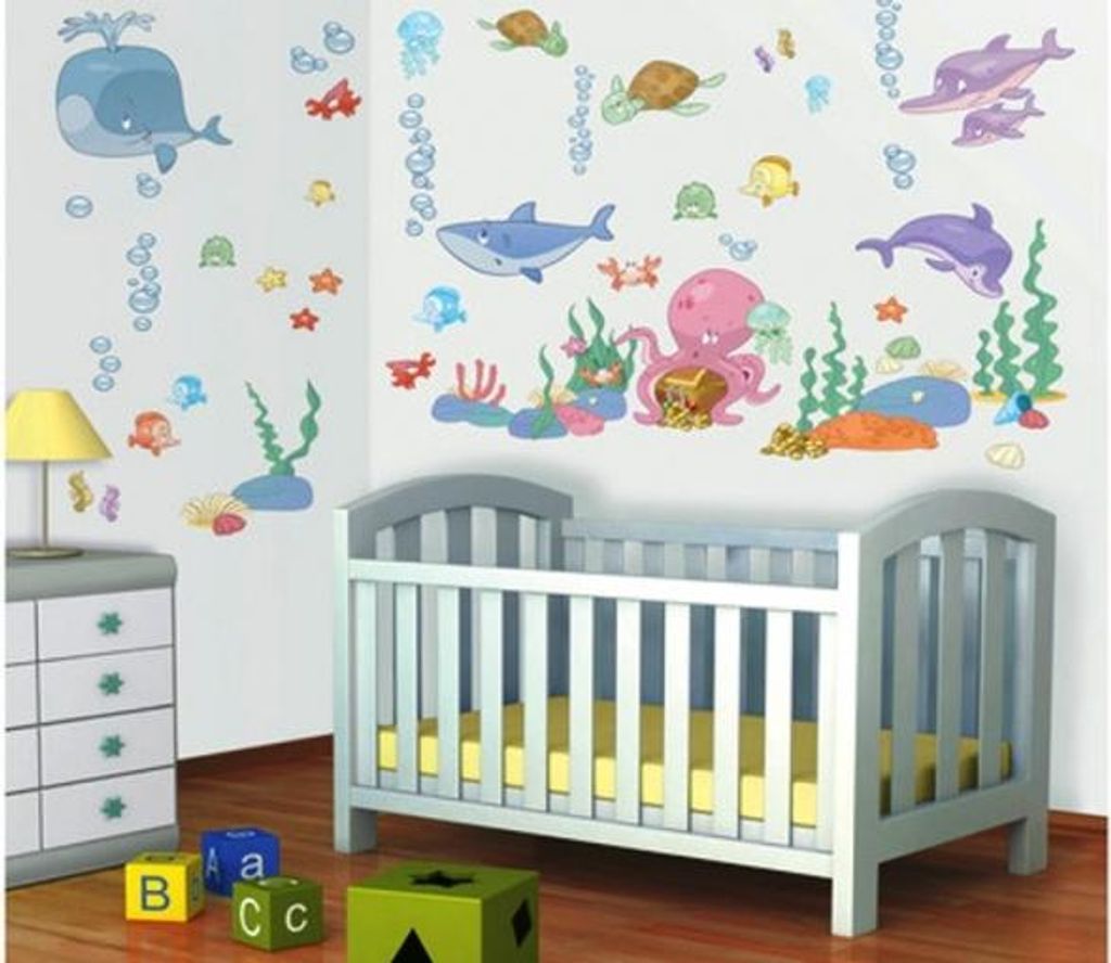 WALLTASTIC Große Wandaufkleber BABY UNDERGROUND WORLD 93St.