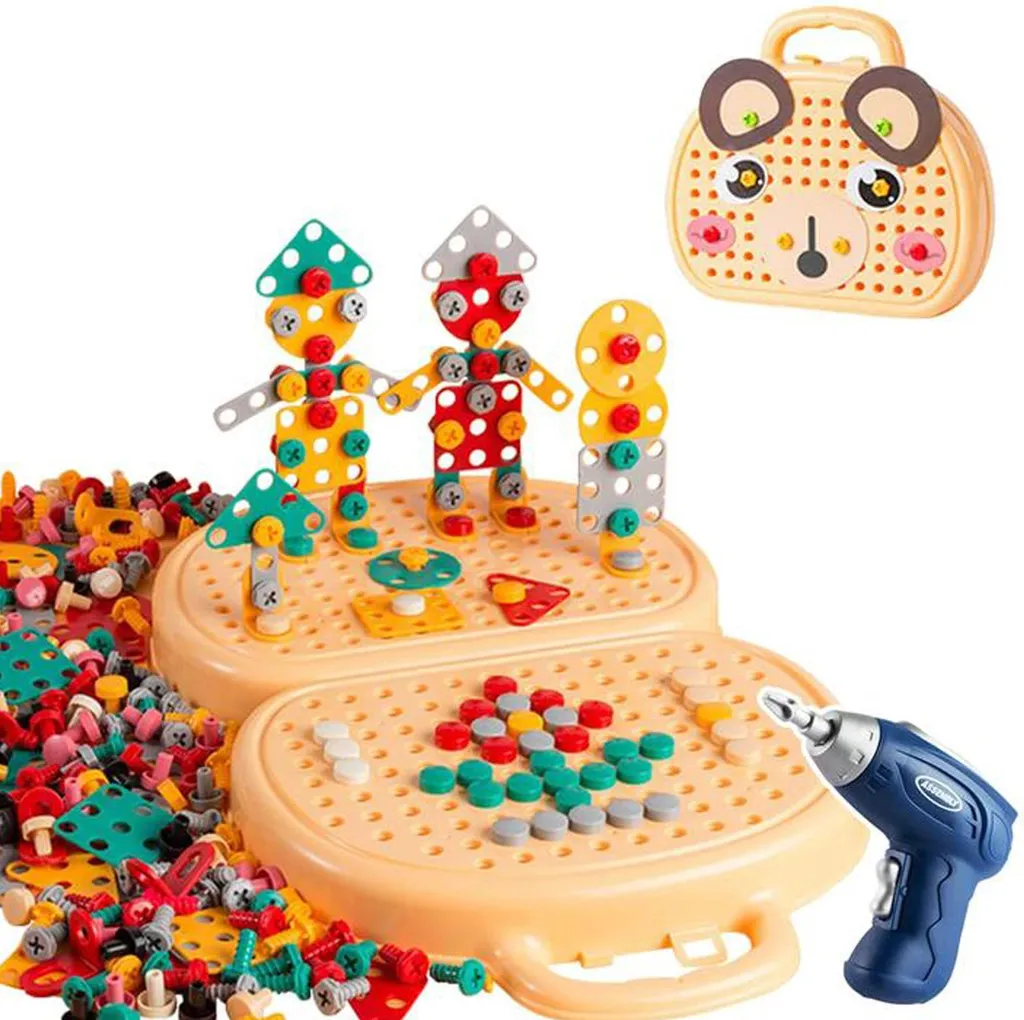 Coffret outils éducatif 203 pièces : Visseuse et jeu de construction