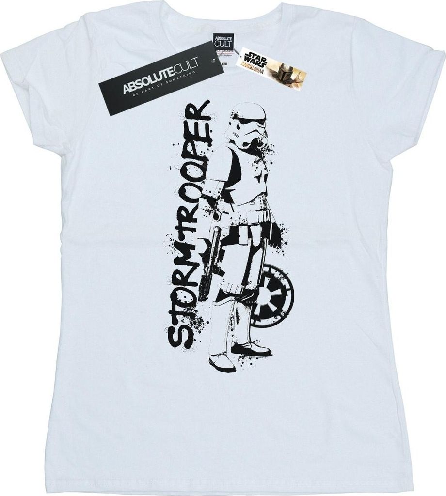 Star Wars - "The Mandalorian" T-Shirt für Damen BI43175 (M) (Weiß)
