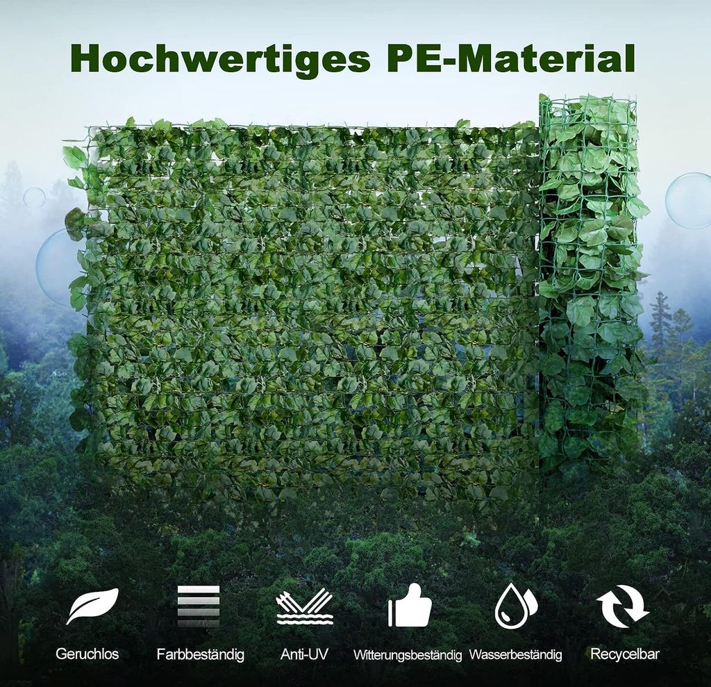 COSTWAY Knstliche Efeu Garten Sichtschutz,