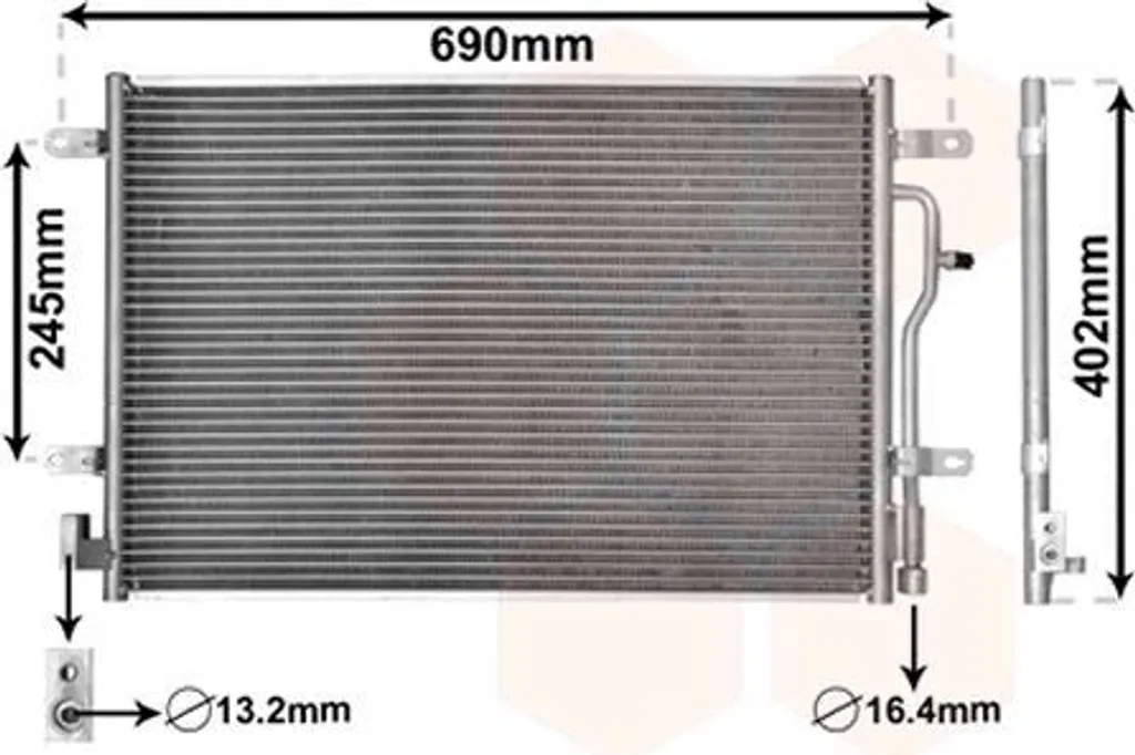 VAN WEZEL Condenseur de Climatisation - Réf 58002241 Haute Performance