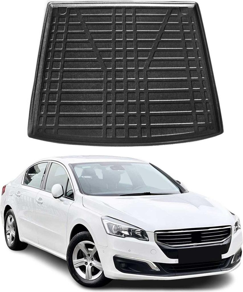 Kofferraumwanne Laderaumwanne für Peugeot 508 Estate 2010-2018 Gummi TPE Schwarz