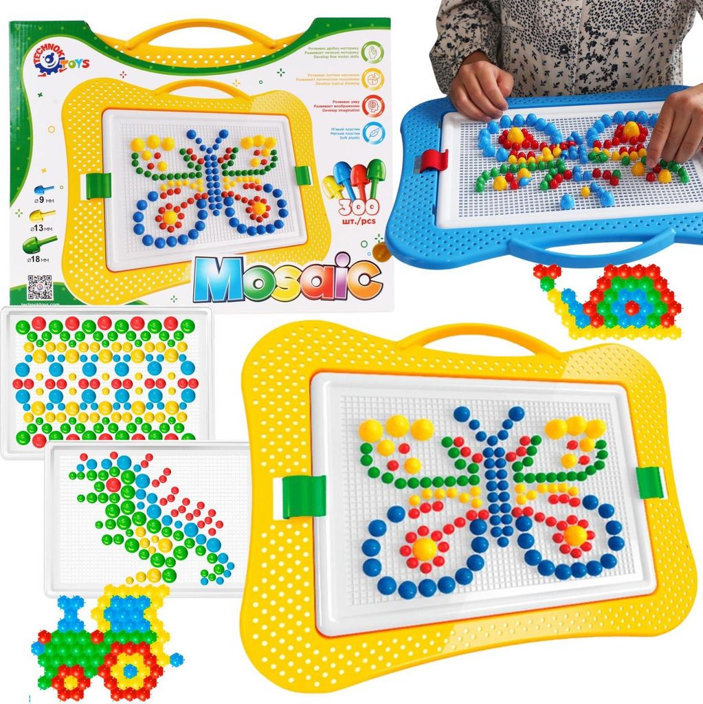 Mosaik-Farbpuzzle 300er Set Pilze Lernfarben Brett 2100